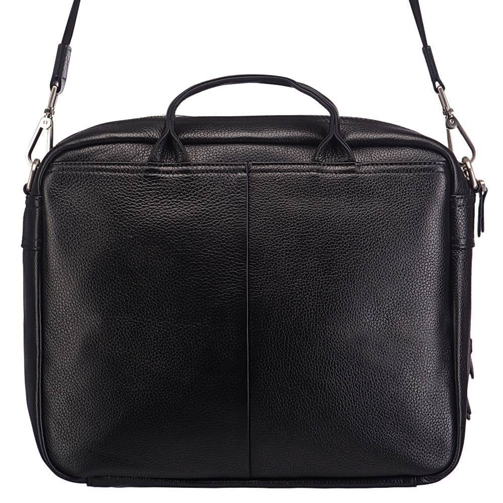 Сумка через плечо Dr.Koffer из натуральной кожи черная