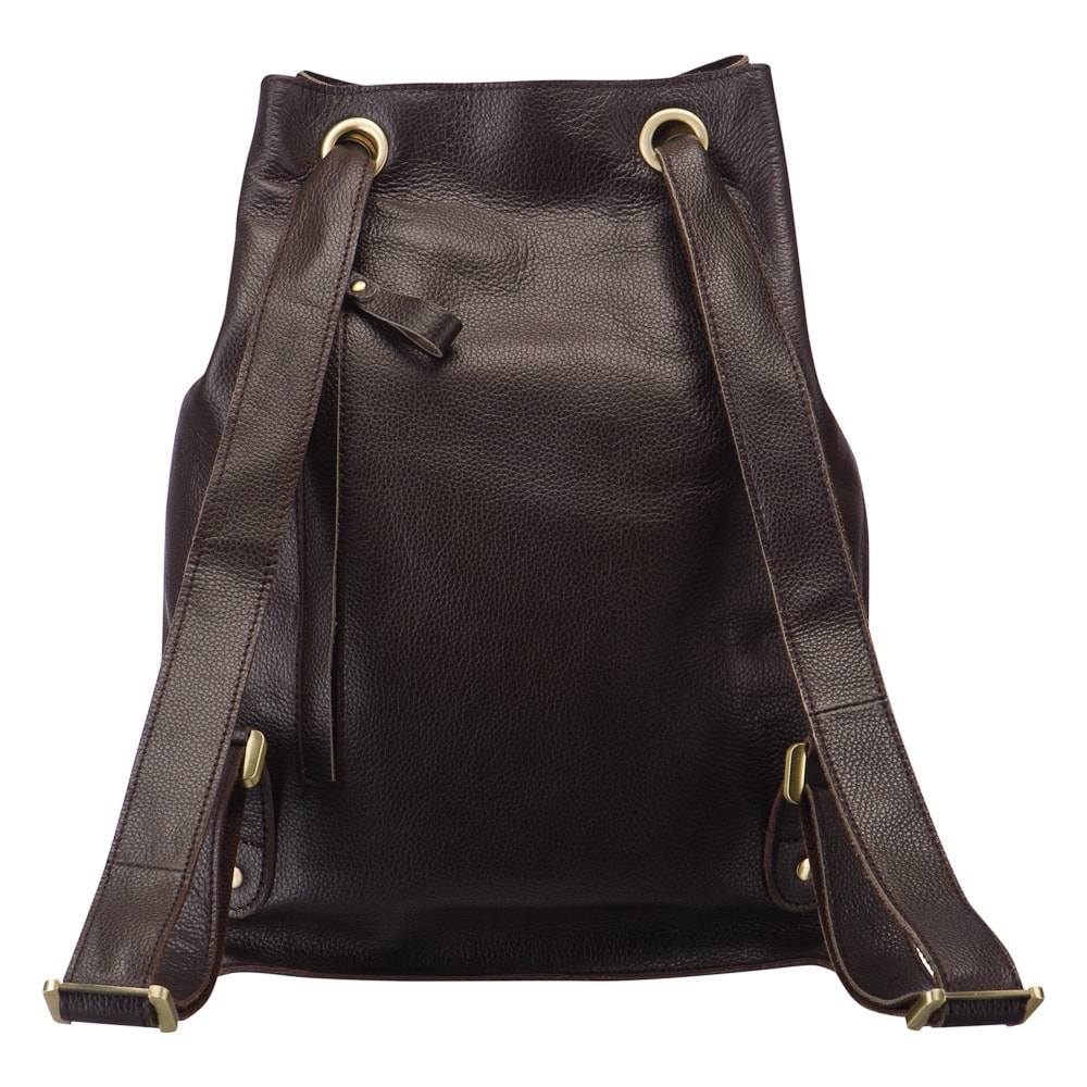 Рюкзак Dr.Koffer из натуральной кожи темно-коричневый