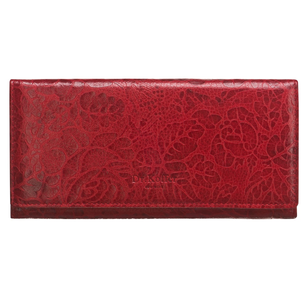 Портмоне Dr.Koffer из натуральной кожи красное