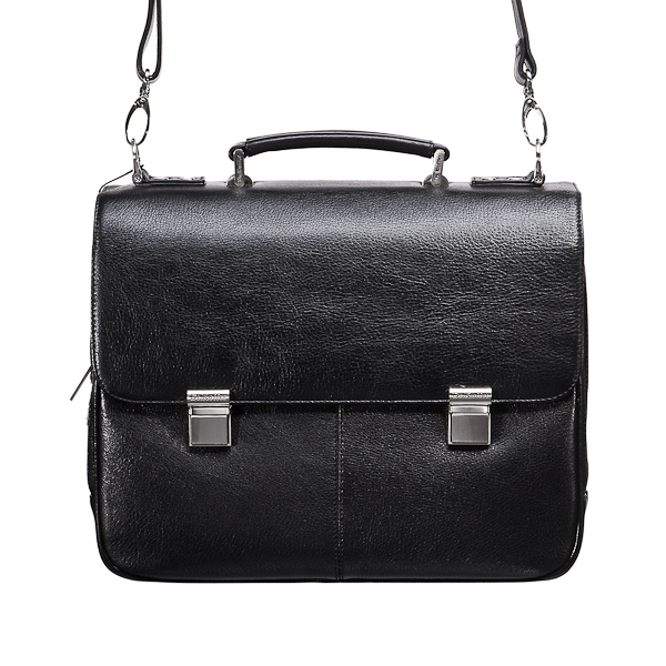 Портфель Dr.Koffer из натуральной кожи черный