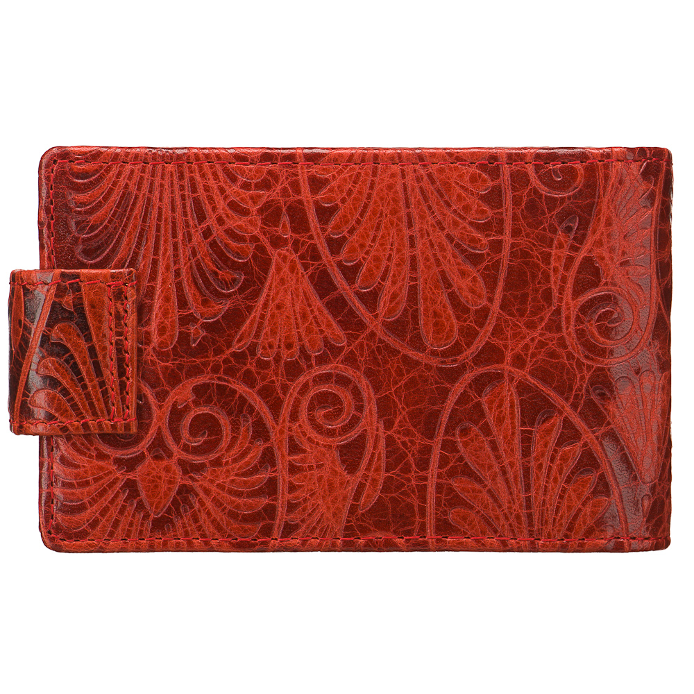 Визитница Dr.Koffer из натуральной кожи бордовая