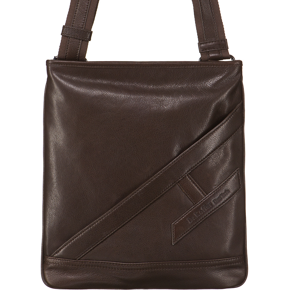 Сумка через плечо Dr.Koffer из натуральной кожи коричневая