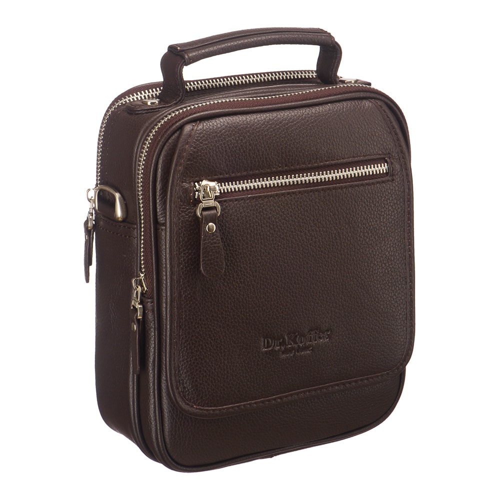 Сумка через плечо Dr.Koffer из натуральной кожи коричневая