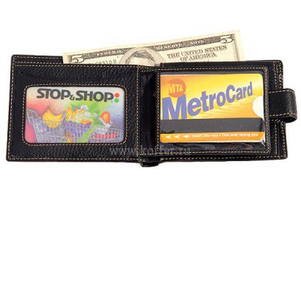 Портмоне Dr.Koffer из натуральной кожи черное