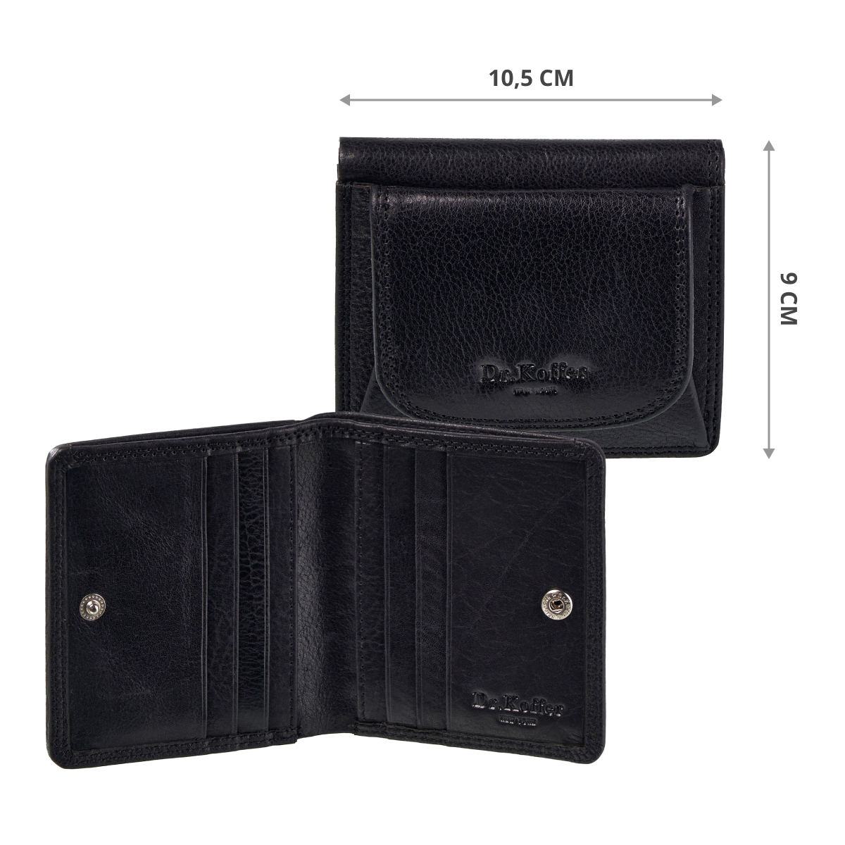 Кошелек Dr.Koffer из натуральной кожи черный