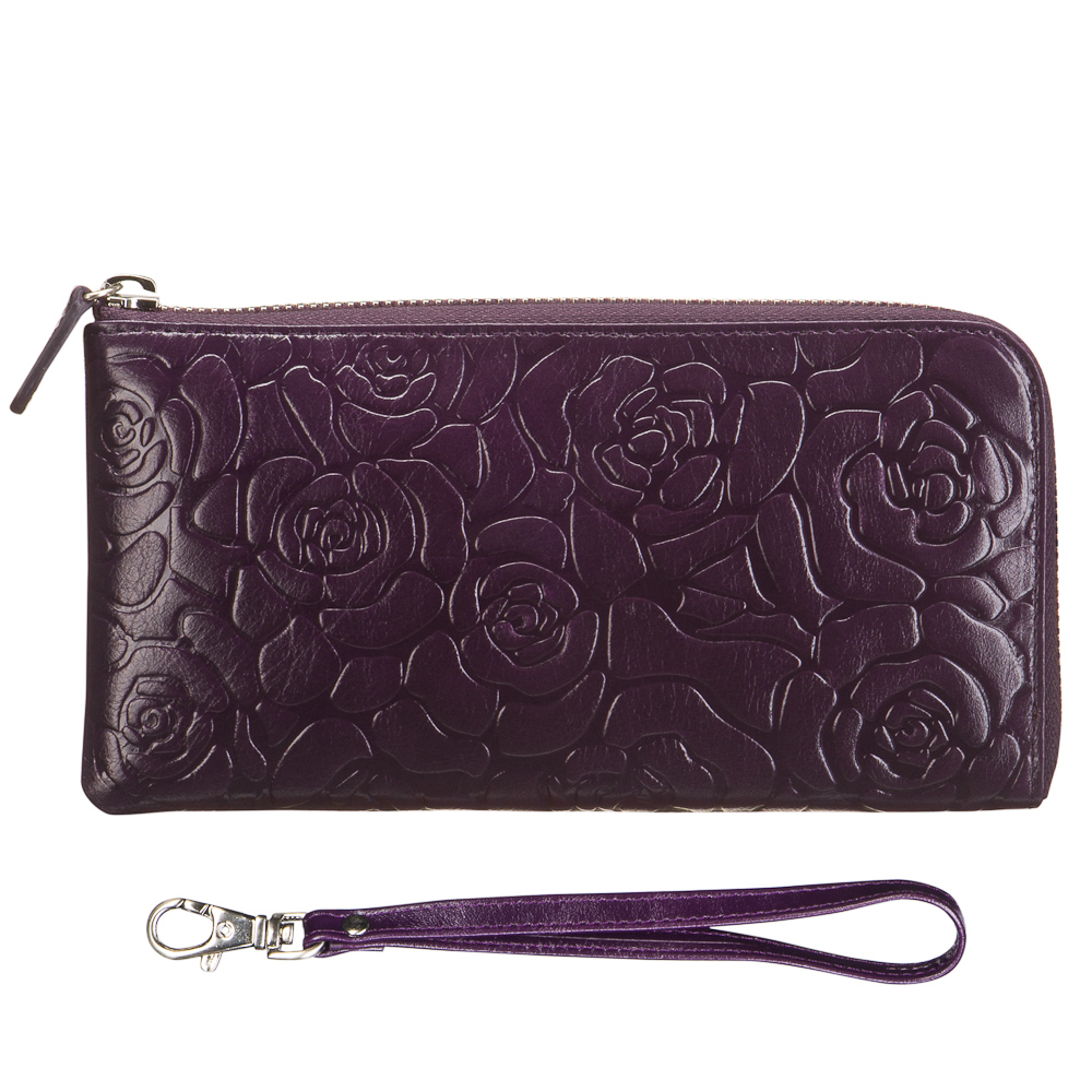 Портмоне Dr.Koffer из натуральной кожи фиолетовое