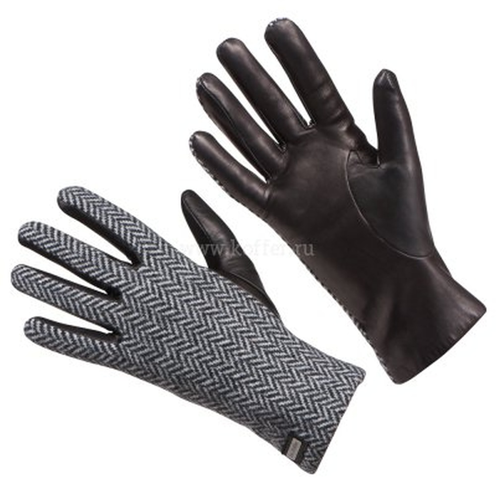 Кожаные перчатки с трикотажным верхом Dr.Koffer H610190-41-04