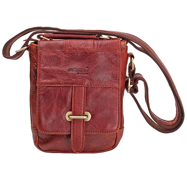 Сумка через плечо Dr.Koffer из натуральной кожи коричневая