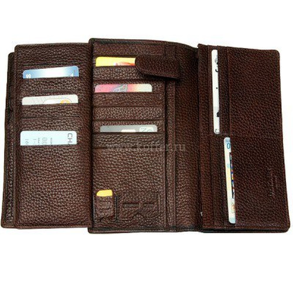 Портмоне Dr.Koffer из натуральной кожи коричневое