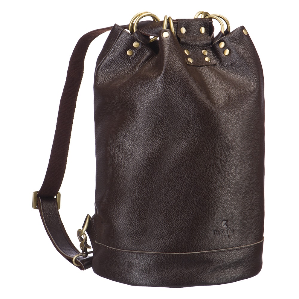 Рюкзак Dr.Koffer из натуральной кожи темно-коричневый