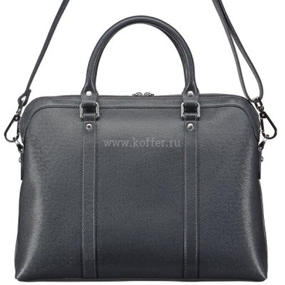 Женская черного цвета сумка из влагоустойчивой кожи, с двумя ручками  Dr.Koffer B402493-141-77