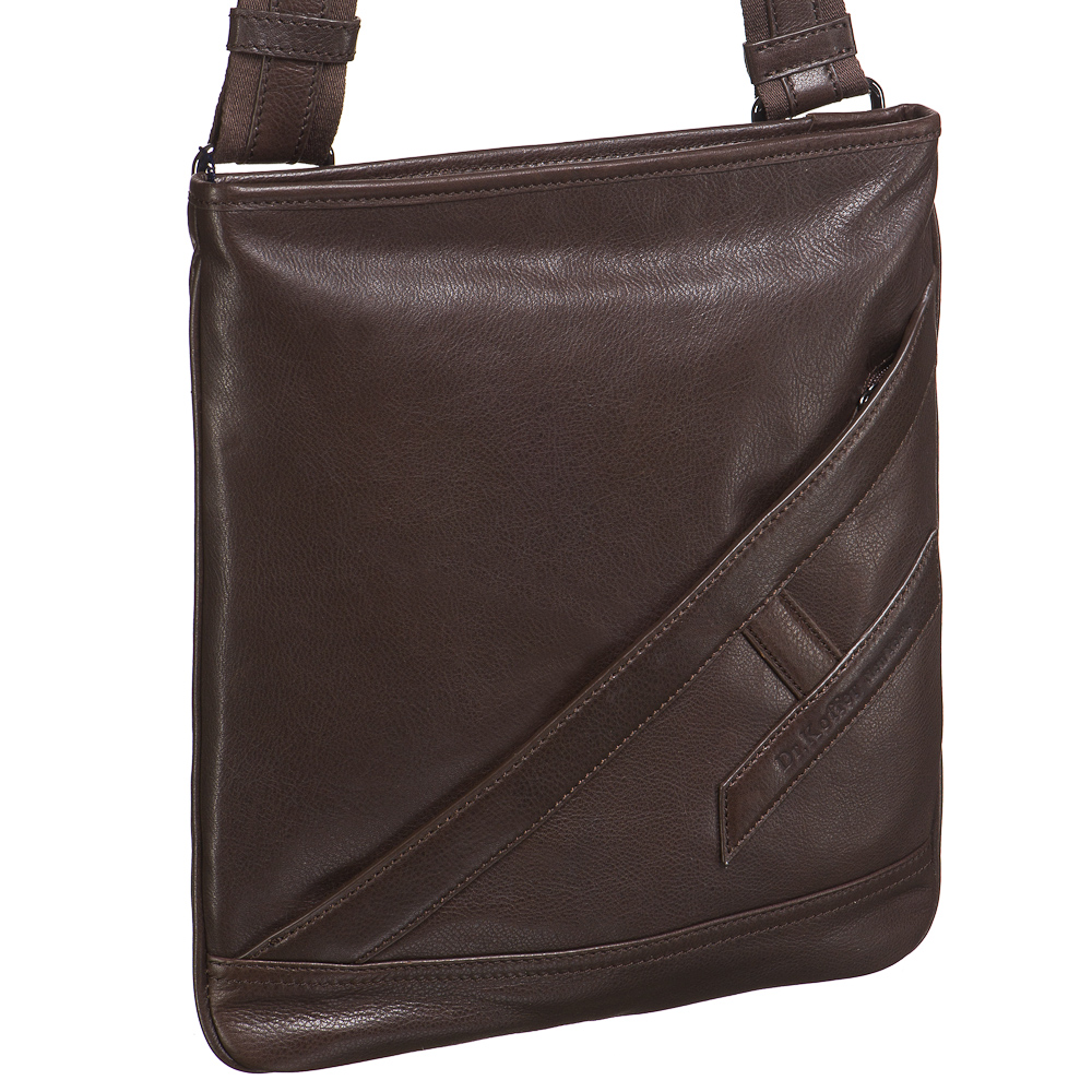 Сумка через плечо Dr.Koffer из натуральной кожи коричневая