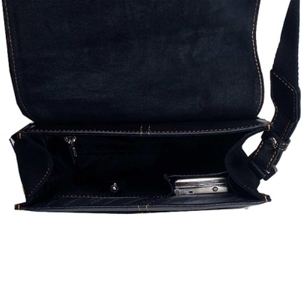 Сумка через плечо Dr.Koffer из натуральной кожи черная