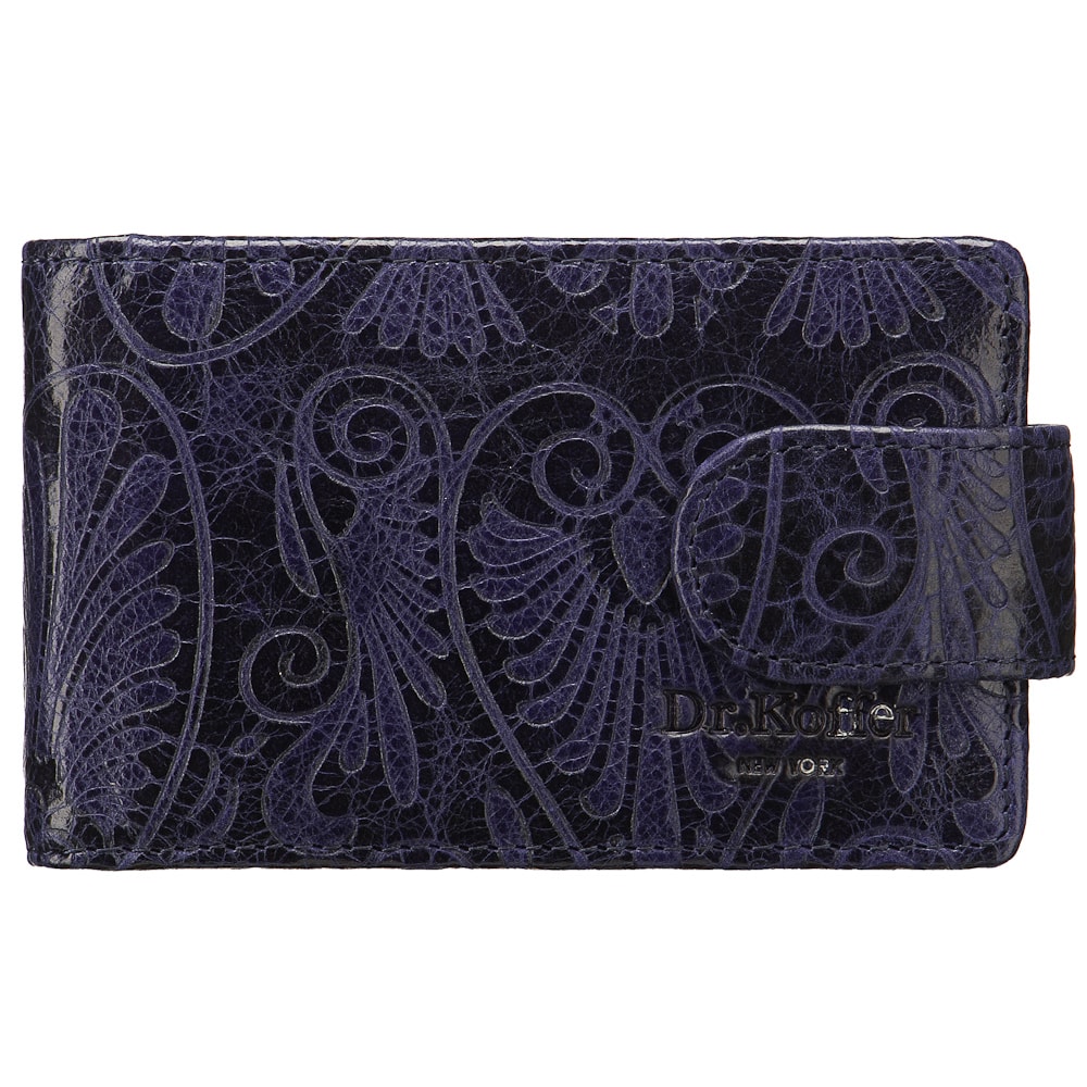 Визитница Dr.Koffer из натуральной кожи синяя