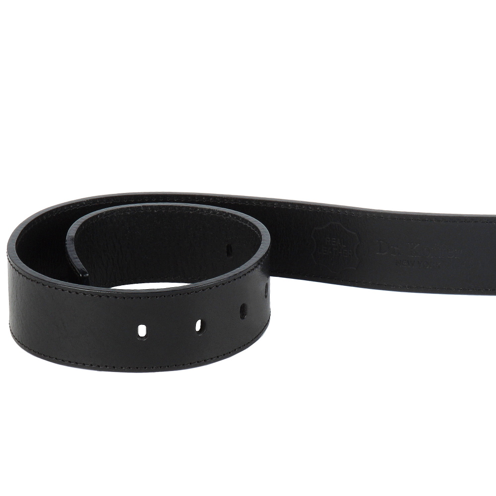 Ремень Dr. Koffer из натуральной кожи черный