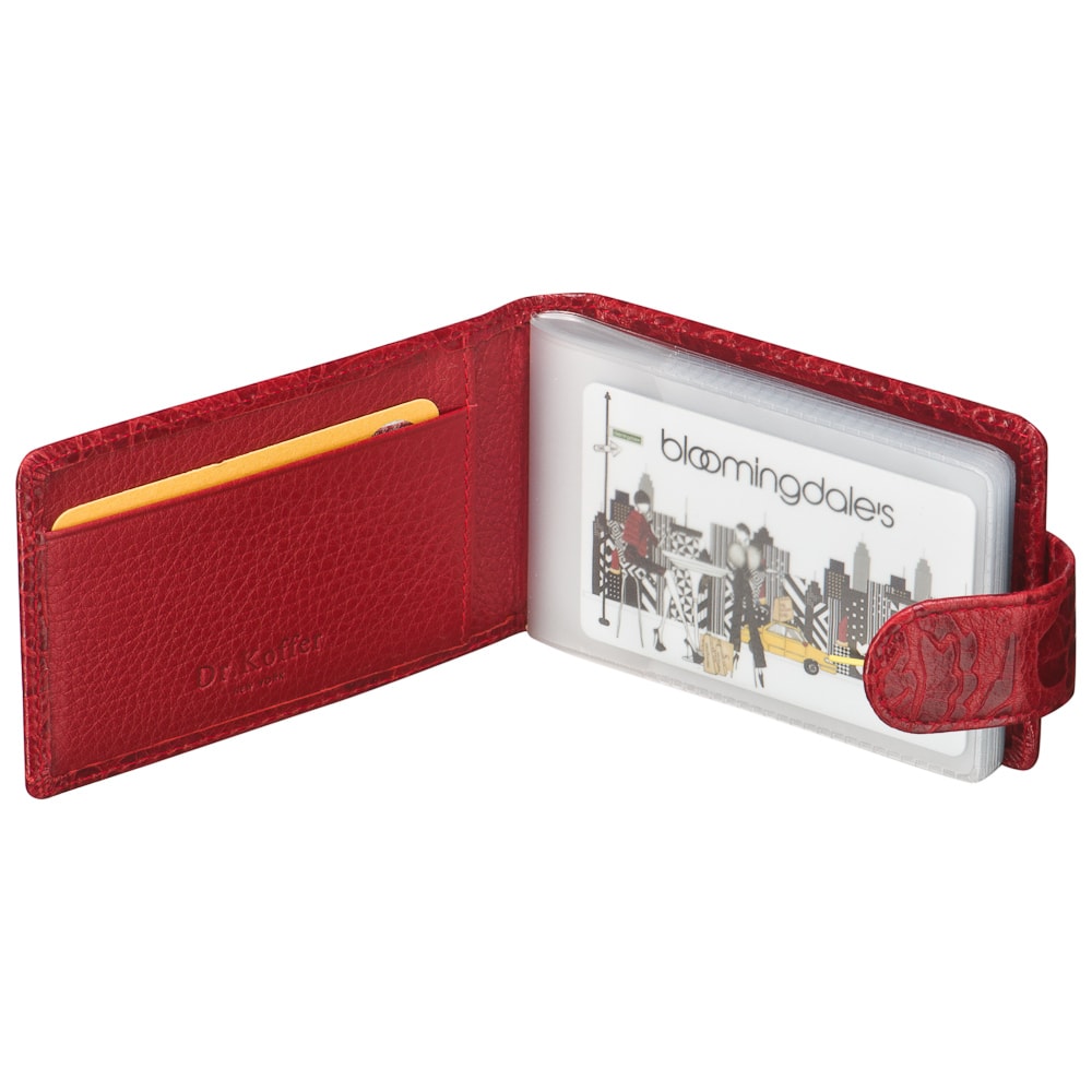Визитница Dr.Koffer из натуральной кожи красная