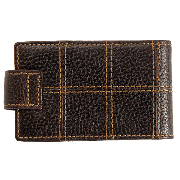 Визитница Dr.Koffer из натуральной кожи темно-коричневая