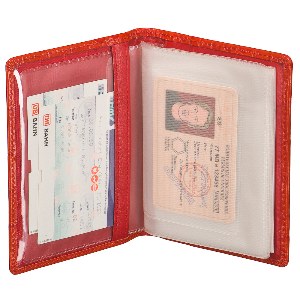 Обложка для паспорта/автодок из натуральной кожи Dr. Koffer