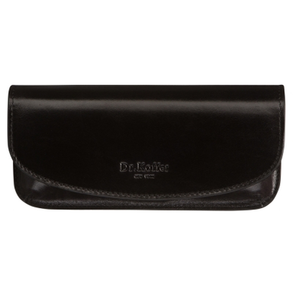Очечник из гладкой черной кожи Dr.Koffer X510373-114-04