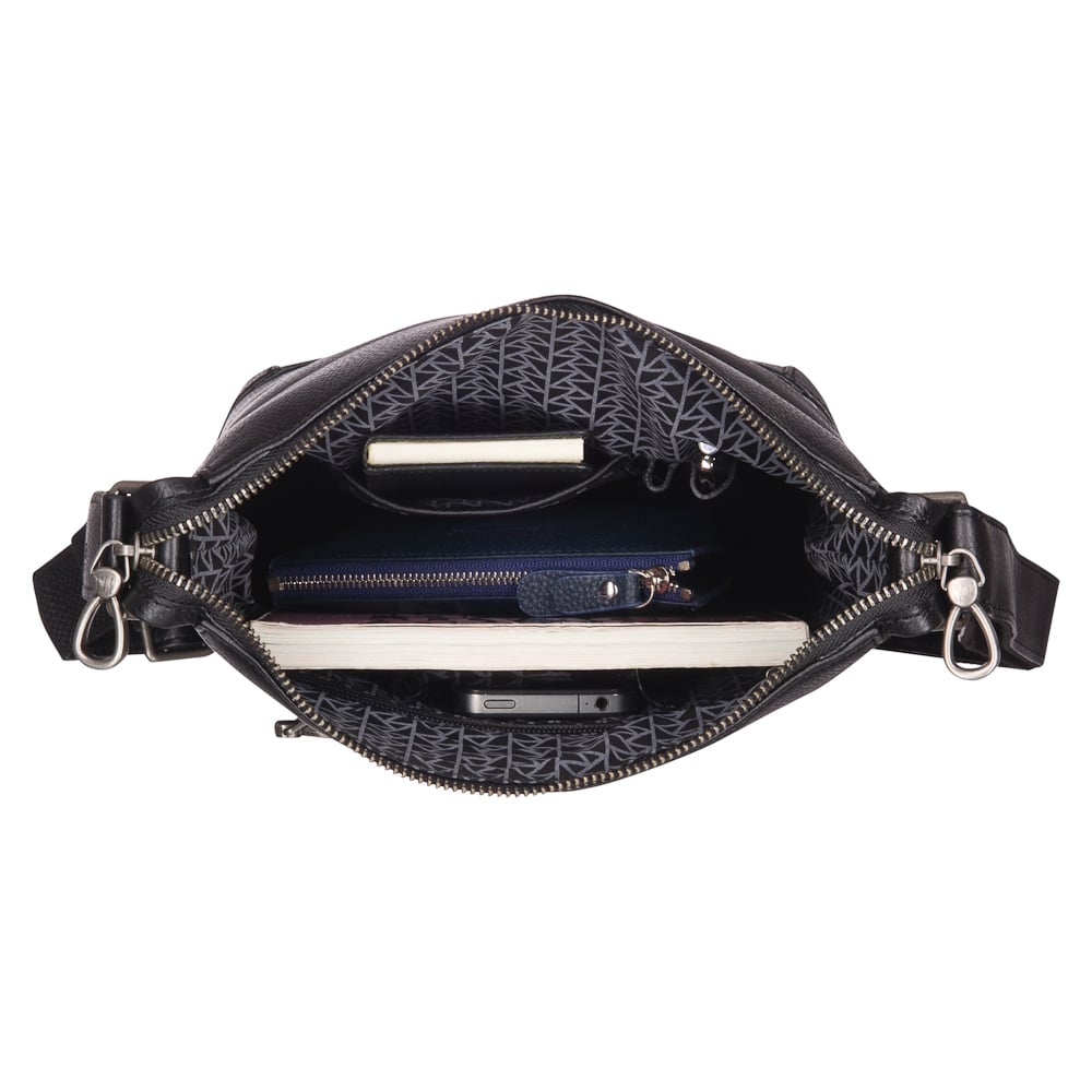 Сумка через плечо Dr.Koffer из натуральной кожи черная