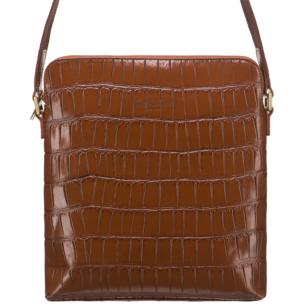 Сумка через плечо Dr.Koffer из натуральной кожи коричневая
