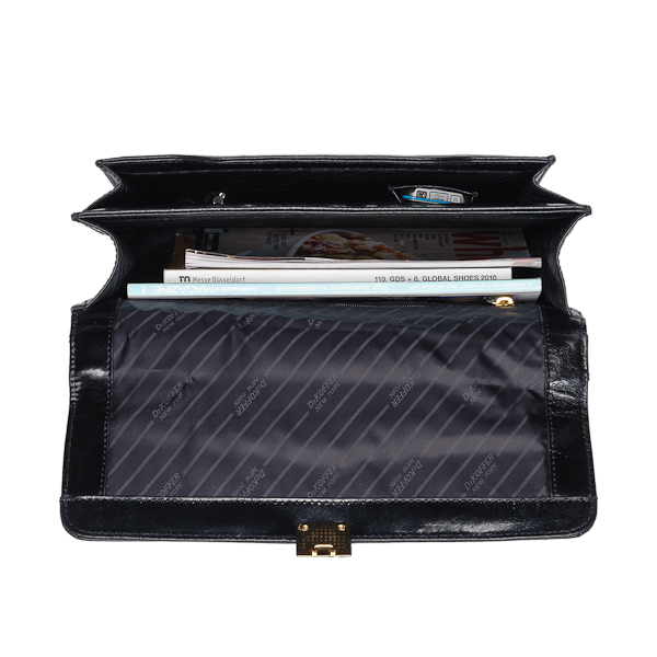 Портфель Dr.Koffer из натуральной кожи черный