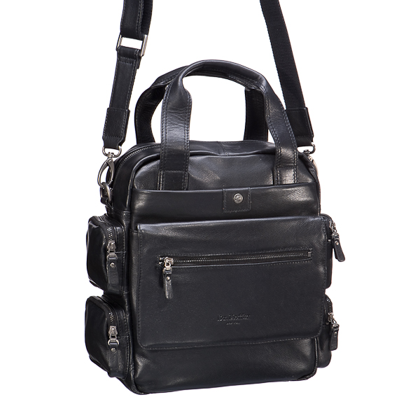 Сумка планшет Dr.Koffer из натуральной кожи черный