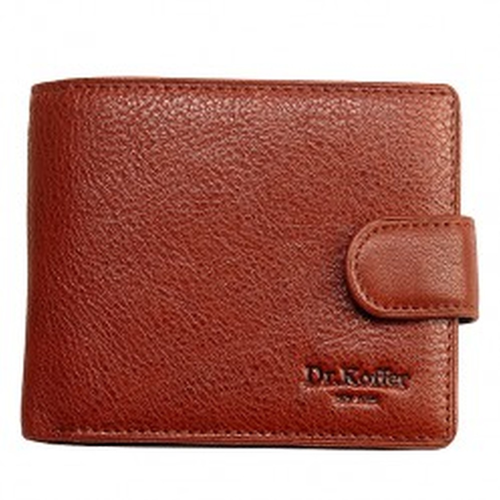 Портмоне Dr.Koffer из натуральной кожи светло-коричневое