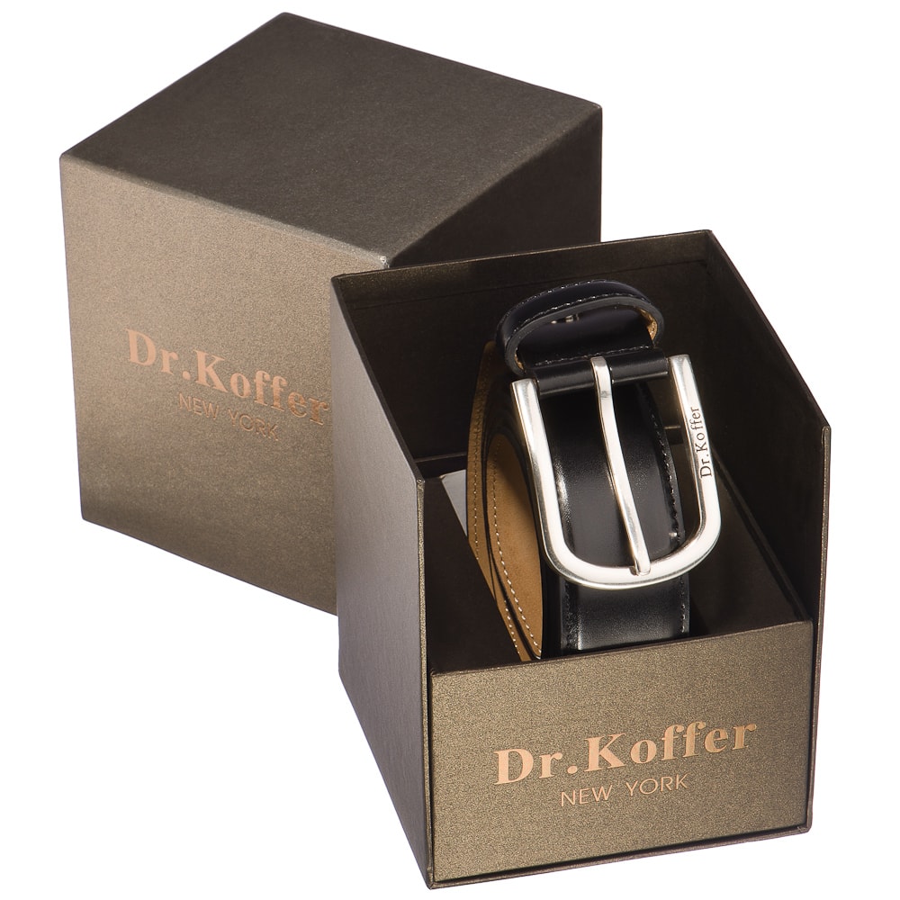 Классический мужской ремень с овальной матовой пряжкой Dr.Koffer R040V04120-50-04
