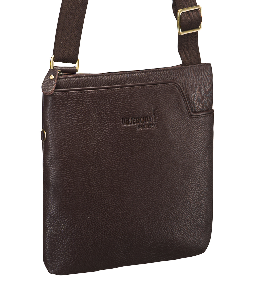 Сумка через плечо Dr.Koffer из натуральной кожи коричневая