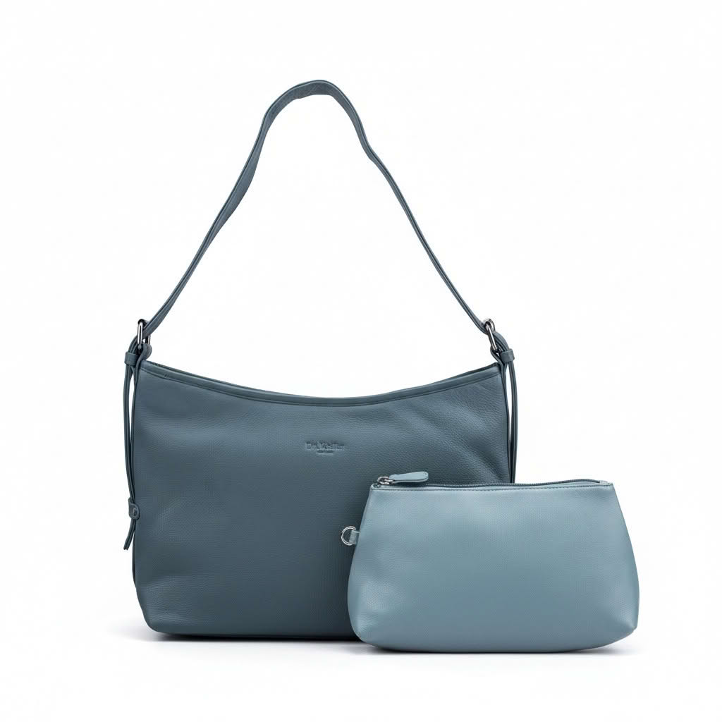 Женская сумка Dr.Koffer из натуральной кожи голубая