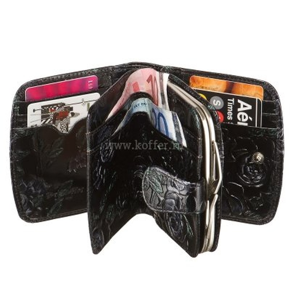 Кошелек Dr.Koffer из натуральной кожи черный