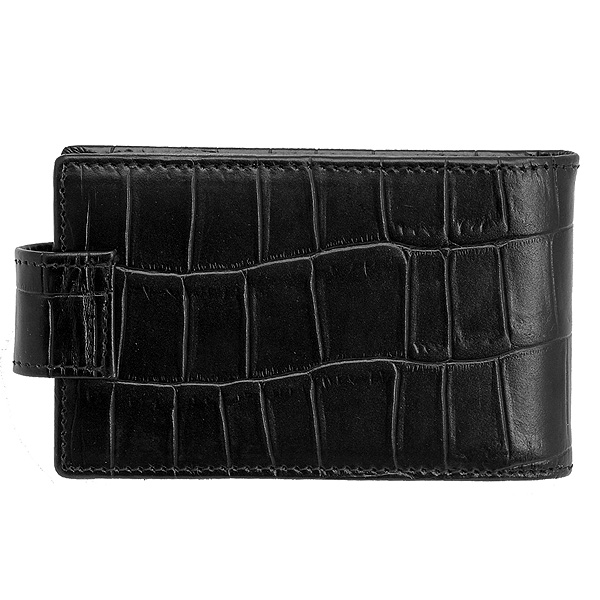 Визитница Dr.Koffer из натуральной кожи черная