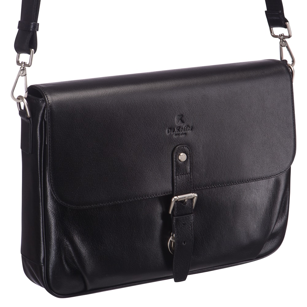 Портфель Dr.Koffer из натуральной кожи черный