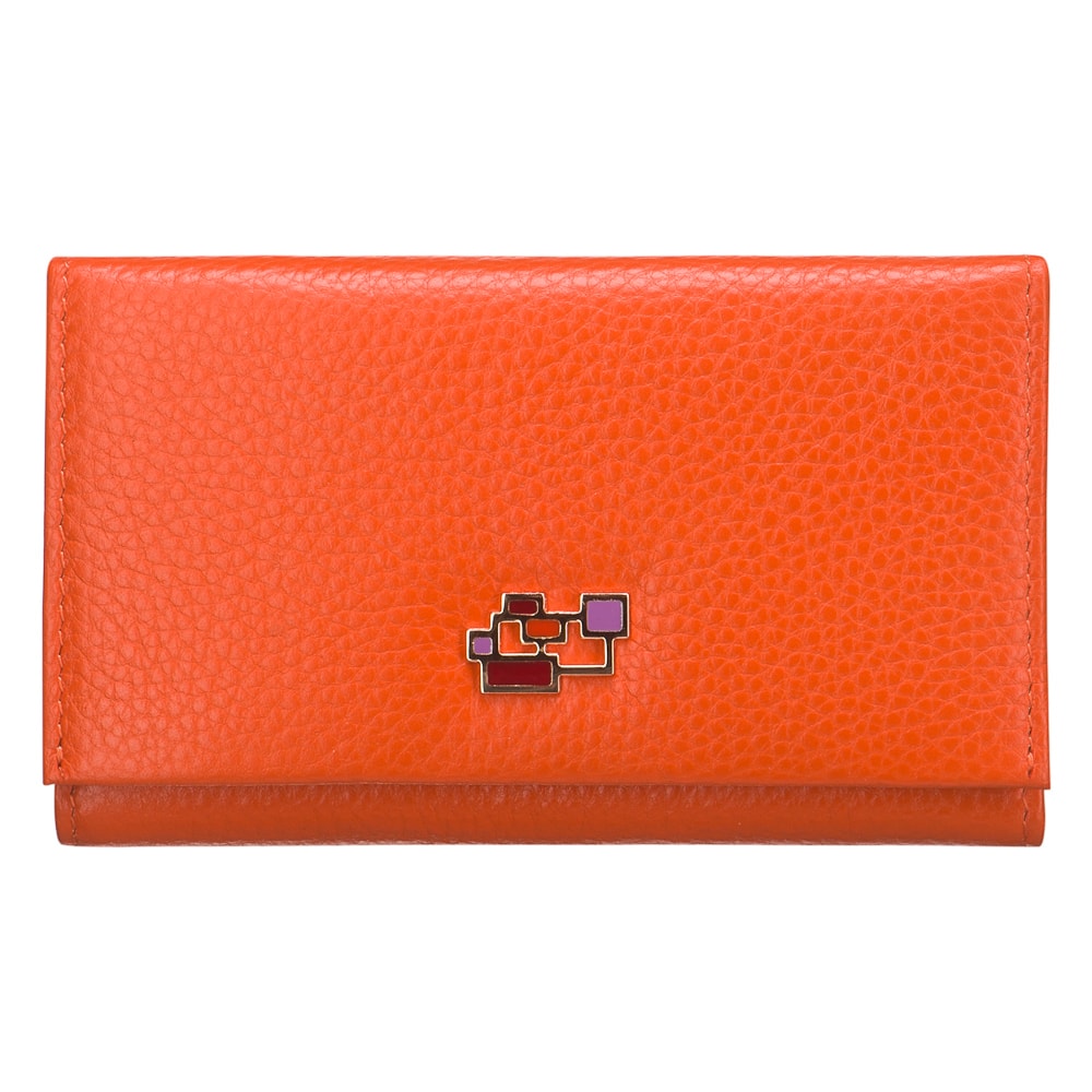 Ключница Dr.Koffer из натуральной кожи оранжевая