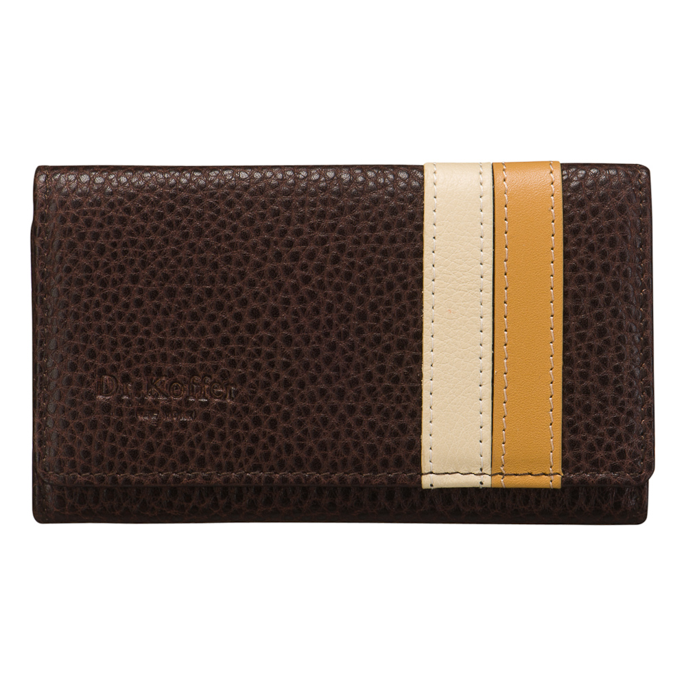 Ключница Dr.Koffer из натуральной кожи темно-коричневая