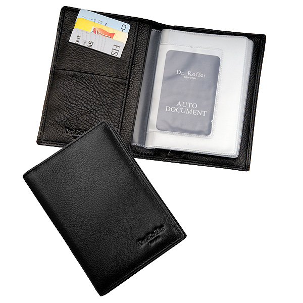 Обложка для паспорта/автодок из натуральной кожи Dr. Koffer