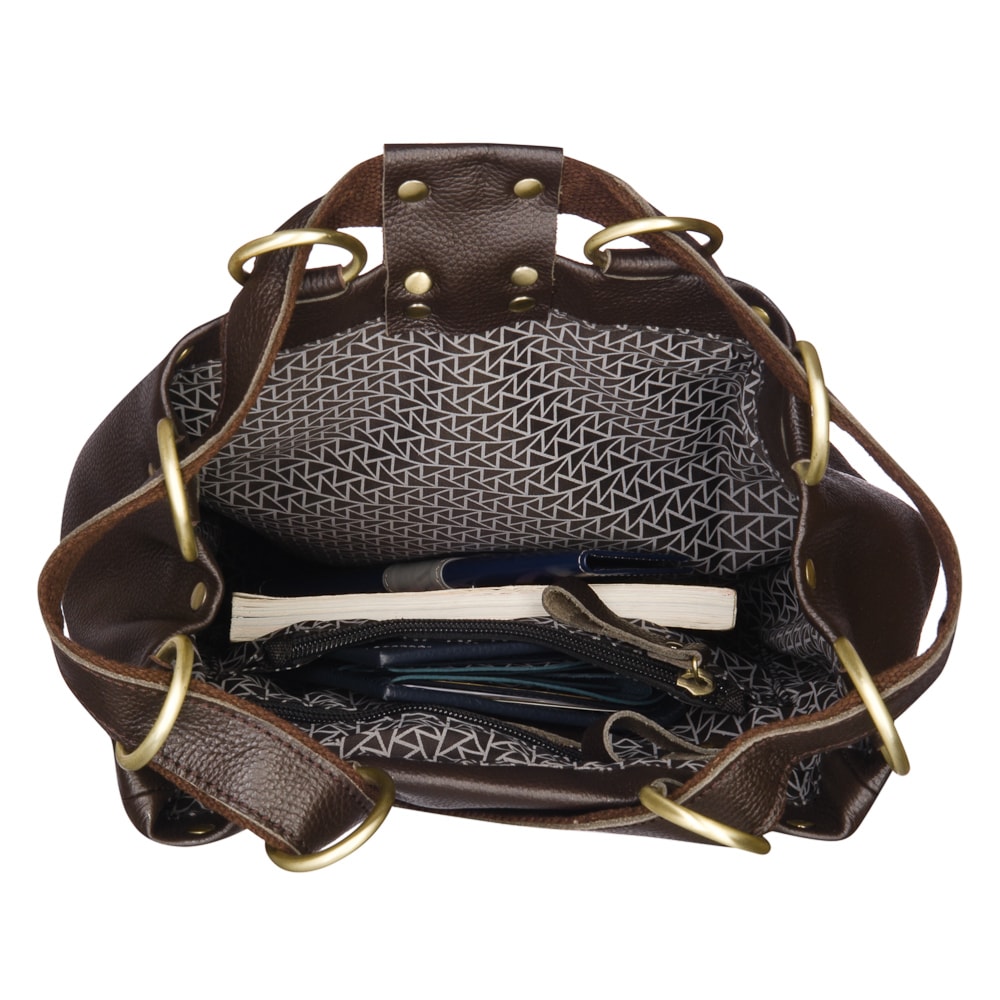 Рюкзак Dr.Koffer из натуральной кожи темно-коричневый