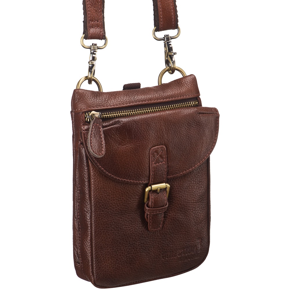 Сумка через плечо Dr.Koffer из натуральной кожи коричневая