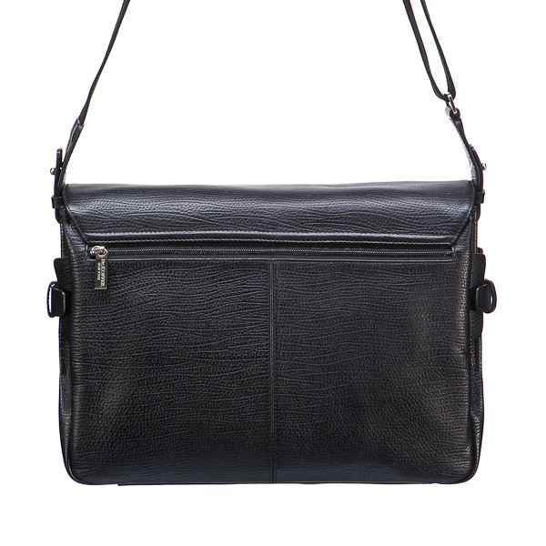 Сумка через плечо Dr.Koffer из натуральной кожи черная