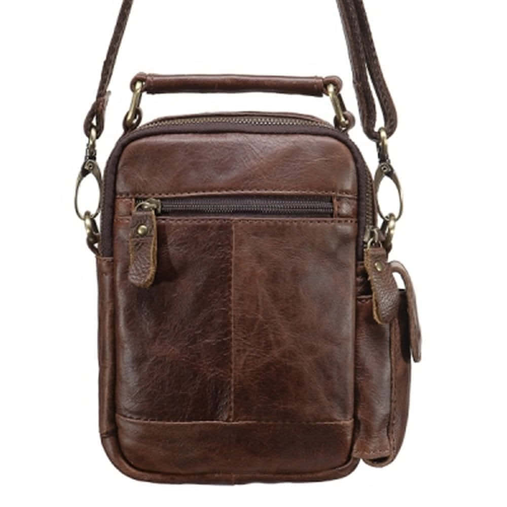 Сумка через плечо Dr.Koffer из натуральной кожи коричневая