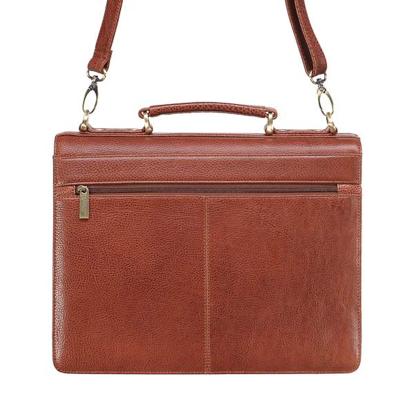 Портфель Dr.Koffer из натуральной кожи светло-коричневый