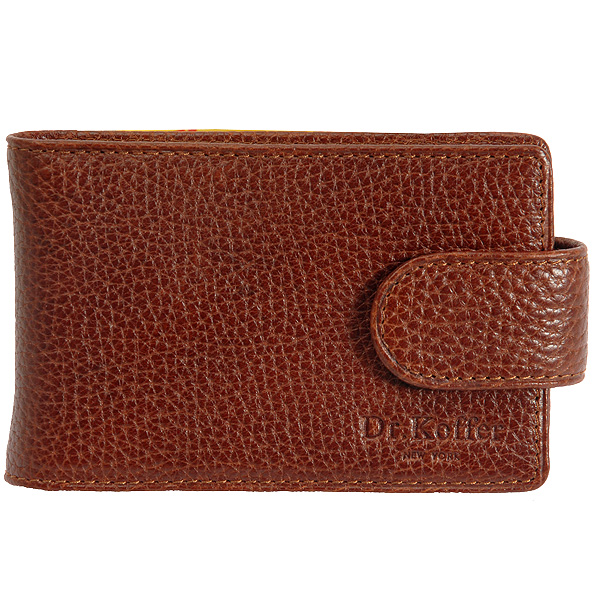 Визитница Dr.Koffer из натуральной кожи светло-коричневая