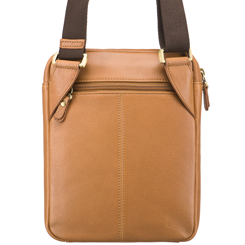 Сумка через плечо Dr.Koffer из натуральной кожи коричневая