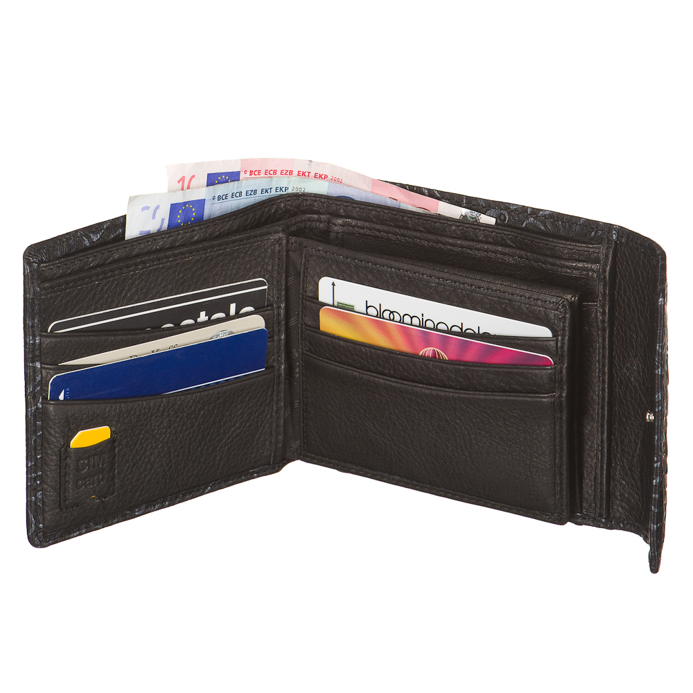 Портмоне Dr.Koffer из натуральной кожи черное