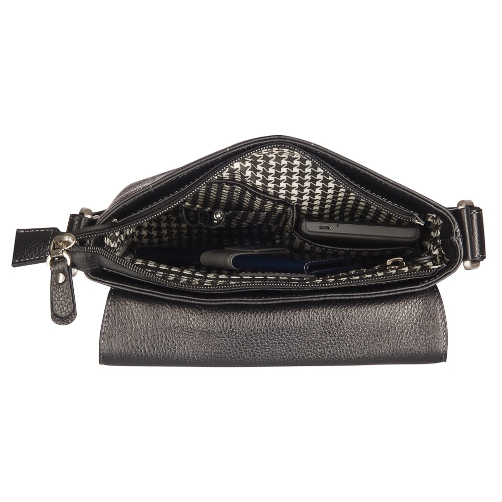 Сумка через плечо Dr.Koffer из натуральной кожи черная