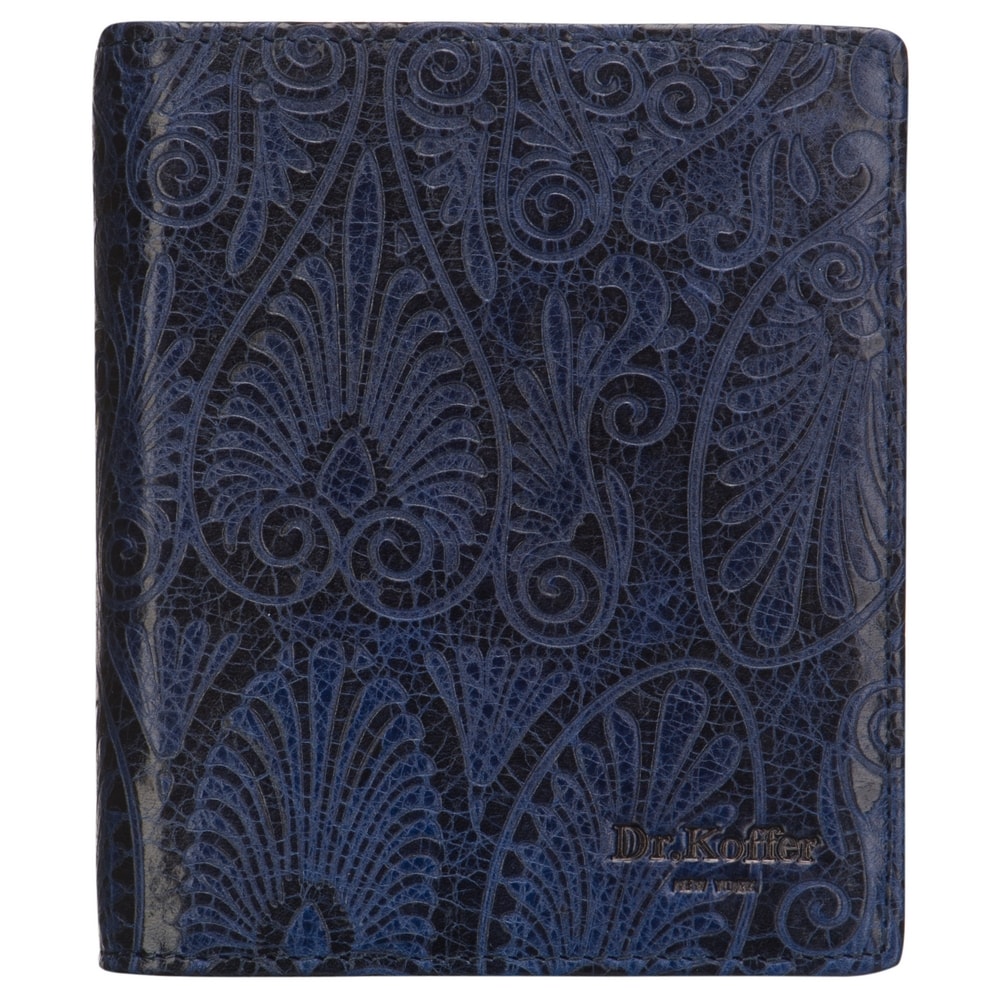 Визитница Dr.Koffer из натуральной кожи синяя