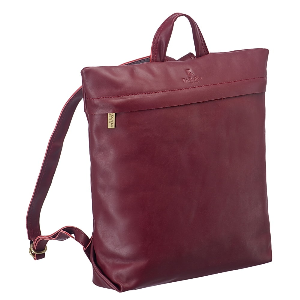 Рюкзак Dr.Koffer из натуральной кожи бордовый
