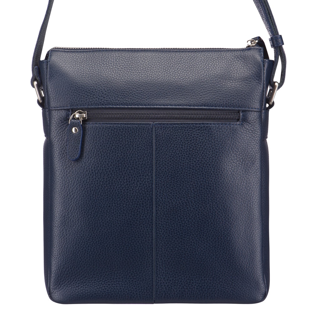Сумка через плечо Dr.Koffer из натуральной кожи синяя
