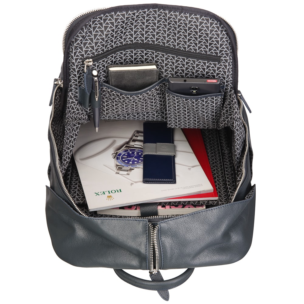 Рюкзак Dr.Koffer из натуральной кожи синий